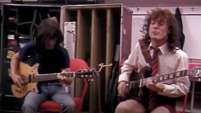 Hell's Bells, beer and an unexpected trombone: this rare footage of AC/DC backstage in 1983 is an absolute delight