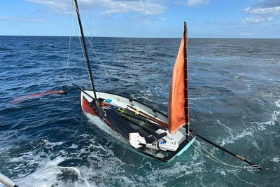 Lone yachtsman rescued after lifeboat volunteer heard muffled cries for help