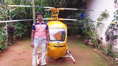 Mechanic dreams of flying high, develops own helicopter
