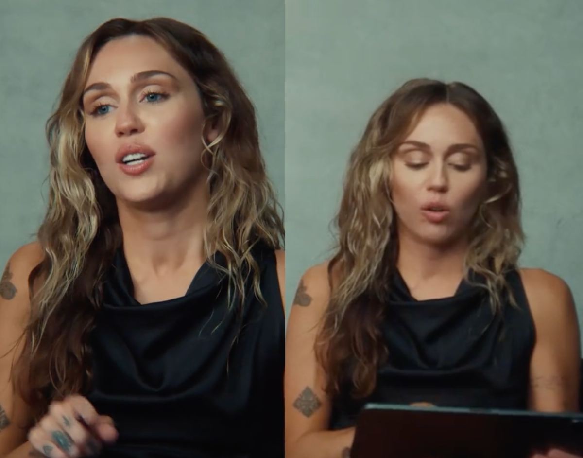 Miley Cyrus' sister Noah risks nip slip in daring chain dress at