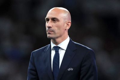 Uefa boss says Luis Rubiales was ‘inappropriate’ but says Fifa will decide his future