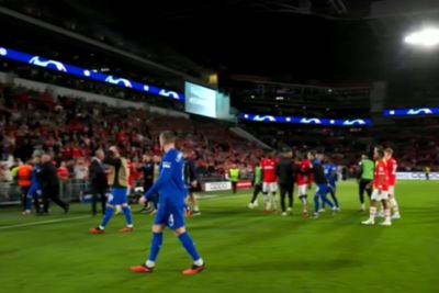 The moment Rangers star had to be separated from PSV altercation