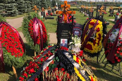 The Wagner mercenary group's second-in-command is buried in a quiet Moscow ceremony