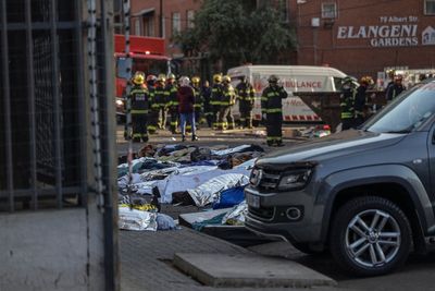 Watch: South African president visits site of Johannesburg fire which killed more than 70