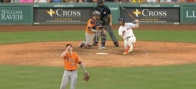 Astros closer Ryan Pressly ended the game with an absolutely unfair curveball to Connor Wong