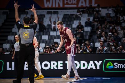 2023 FIBA World Cup: Latvia completes comeback in 74-69 win vs. Spain