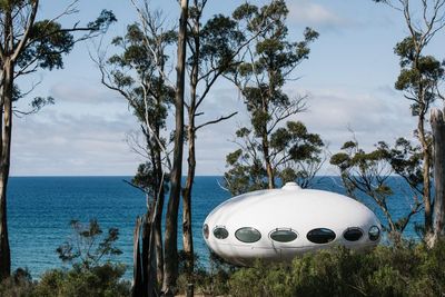 It’s back to the Futuro in Australia, where seven of the ‘UFO houses’ have landed