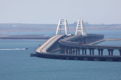 Russia says Ukraine sea drones destroyed in failed attack on Crimea bridge