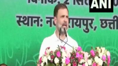 Chhattisgarh: Rahul Gandhi raises tribals' Jal, Jungle Jameen issue; says unlike BJP, Congress works for poor