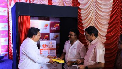 Device to help with sudden cardiac arrest installed at K.K. Nagar Sivan Park by Kauvery Hospital