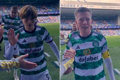 'F***ing love that' - Watch elated Celtic stars celebrate at Ibrox after Rangers win