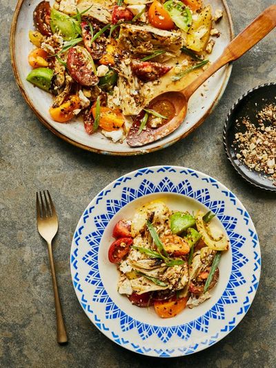 Imad Alarnab’s grilled marinated chicken with a tomato, roast fennel and dukkah salad – recipes