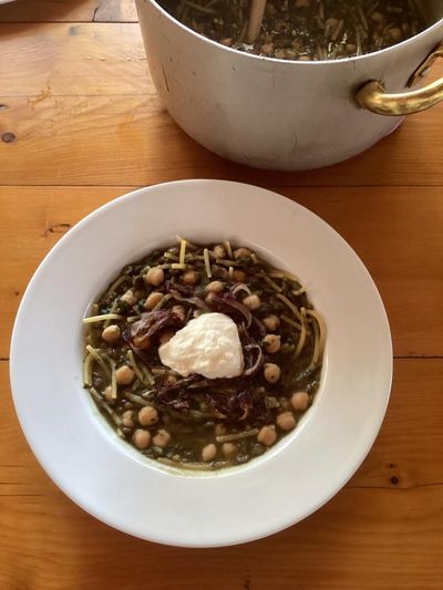 Rachel Roddy’s recipe for bean, herb and pasta soup