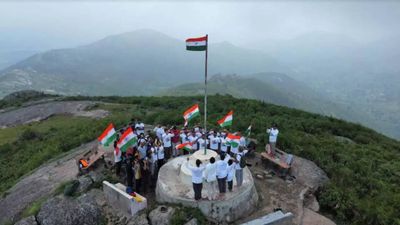 Har Shikhar Tiranga team hoists national flag on highest peak in Andhra Pradesh