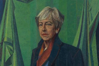 Picture of Tory PM May unveiled in Parliament