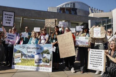 Short-term let campaigners stage Holyrood protest over licensing scheme