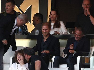Prince Harry appears to walk past Brooklyn Beckham and Nicola Peltz at Inter Miami game amid feud rumours