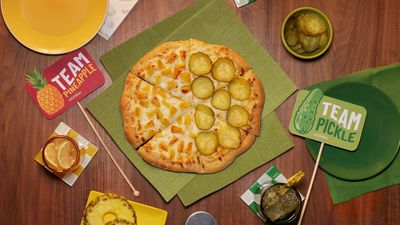 DiGiorno is giving away its new Pineapple Pickle Pizza, but you'll need to time it right