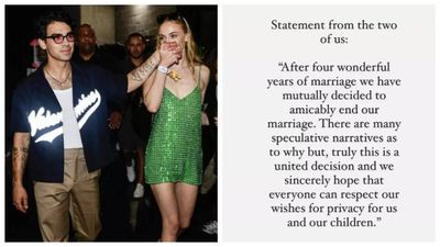 It's Official! Joe Jonas and Sophie Turner confirm end of 'four wonderful years of marriage'; request fans for privacy