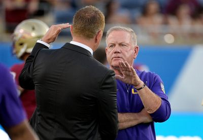 Brian Kelly denied saying LSU would pummel Florida State even though there’s literally audio of him doing it
