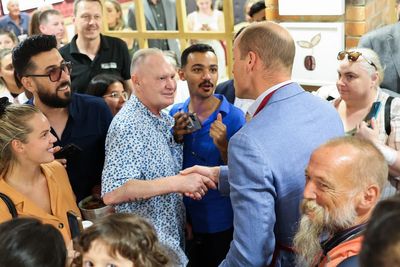 Prince of Wales kissed by Gazza during visit to Pret for homelessness campaign