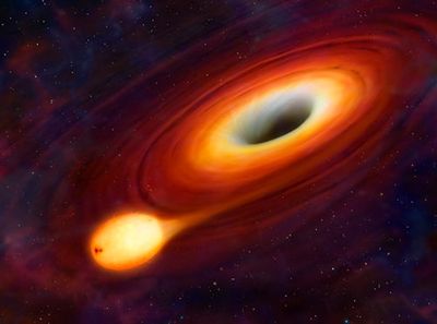 A Black Hole is Ripping this Star Apart, One Planet-sized Bite at a Time