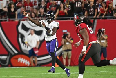 Where do the Ravens rank in spending at each position ahead of Week 1?
