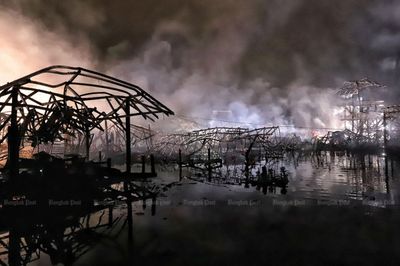 Pattaya Floating Market devastated by fire