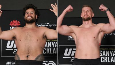 UFC 293 official weigh-in video highlights and photo gallery