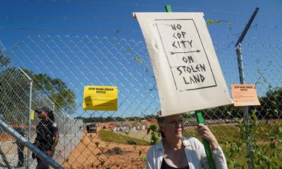 Atlanta police arrest five activists chained to bulldozer at ‘Cop City’ site