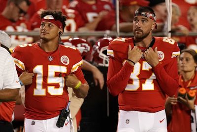 Chiefs QB Patrick Mahomes spoke about Travis Kelce’s absence on Thursday night