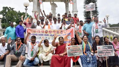 BJP stages protests in Mysuru against Cong. govt.