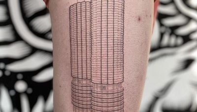 Former Marina Towers resident got a tattoo of the corncob buildings to remind himself of his first apartment