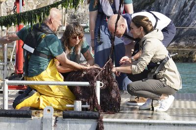 Prince of Wales makes ‘salty’ comment after tasting seaweed