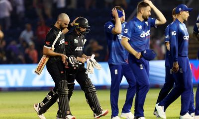 Mitchell and Conway centuries for New Zealand make short work of England