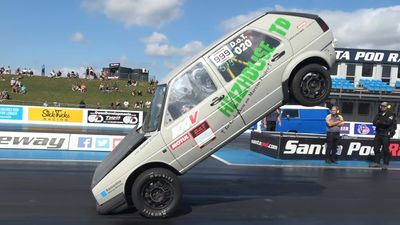 Watch VW Golf Diesel Do Wild Endo Before Drag Racing Shorty Bus