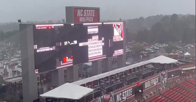 North Carolina State’s brand new, $15 million videoboard just got wrecked by a thunderstorm