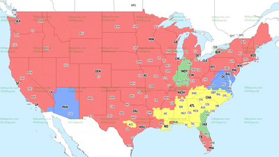 NFL Week 1 TV coverage maps