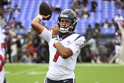 Texans rookie QB C.J. Stroud completes 1st NFL pass. . .to himself