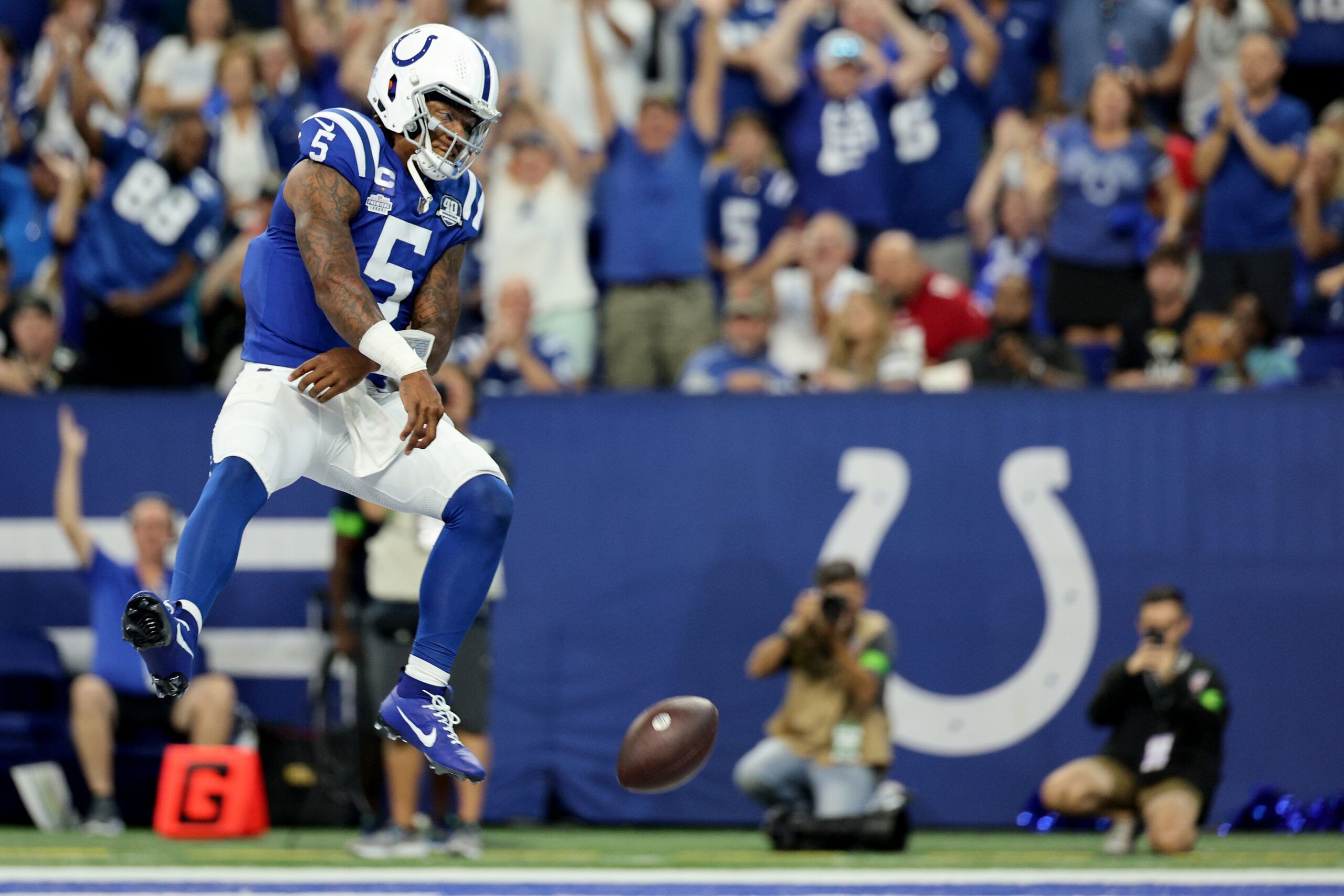 Anthony Richardson scored his first NFL touchdown and…