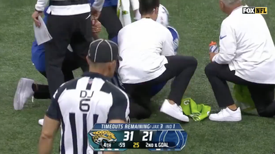 Colts Rookie QB Anthony Richardson Exits Game in Final Minute After Taking Brutal Hit