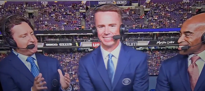 CBS announcer Andrew Catalon made the most unnecessary 28-3 joke to Matt Ryan at halftime
