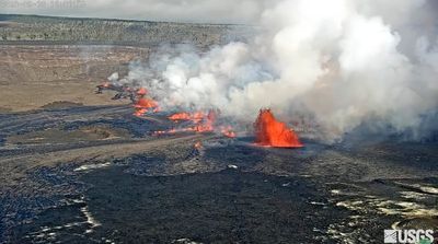 Hawaii’s Kilauea volcano erupts for third time this year as authorities issue ‘red’ warning