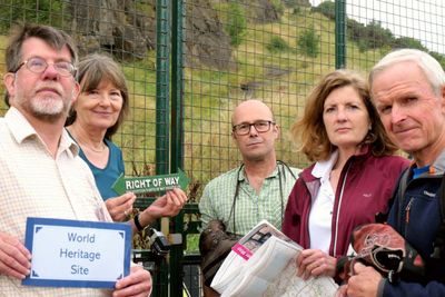 Scottish walkers mark five-year anniversary of Edinburgh's Radical Road closure