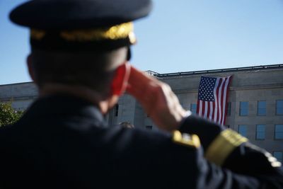 Watch live: US flag unfurled from Pentagon roof to mark anniversary of 9/11 attacks