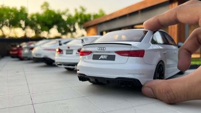 Miniature Audi RS3, BMW M5 Sports Sedans Look Ready To Carve 1/18 Scale Corners