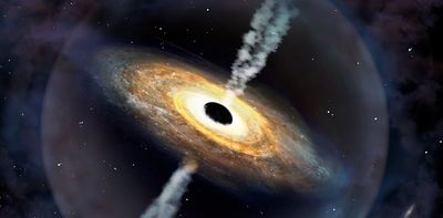 Powerful black holes might grow up in bustling galactic neighborhoods