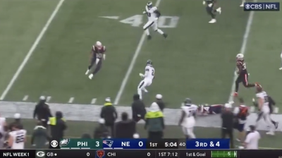NFL Fans Roasted Mac Jones for His Laughable Tackle Attempt on Eagles’ Pick-Six