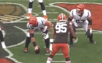 Myles Garrett actually dribbled a fake basketball pre-snap before dominating Bengals’ O-line
