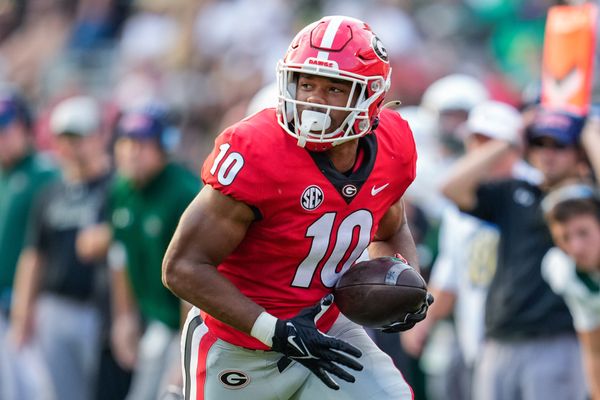 Commentators, TV set for Georgia-South Carolina game